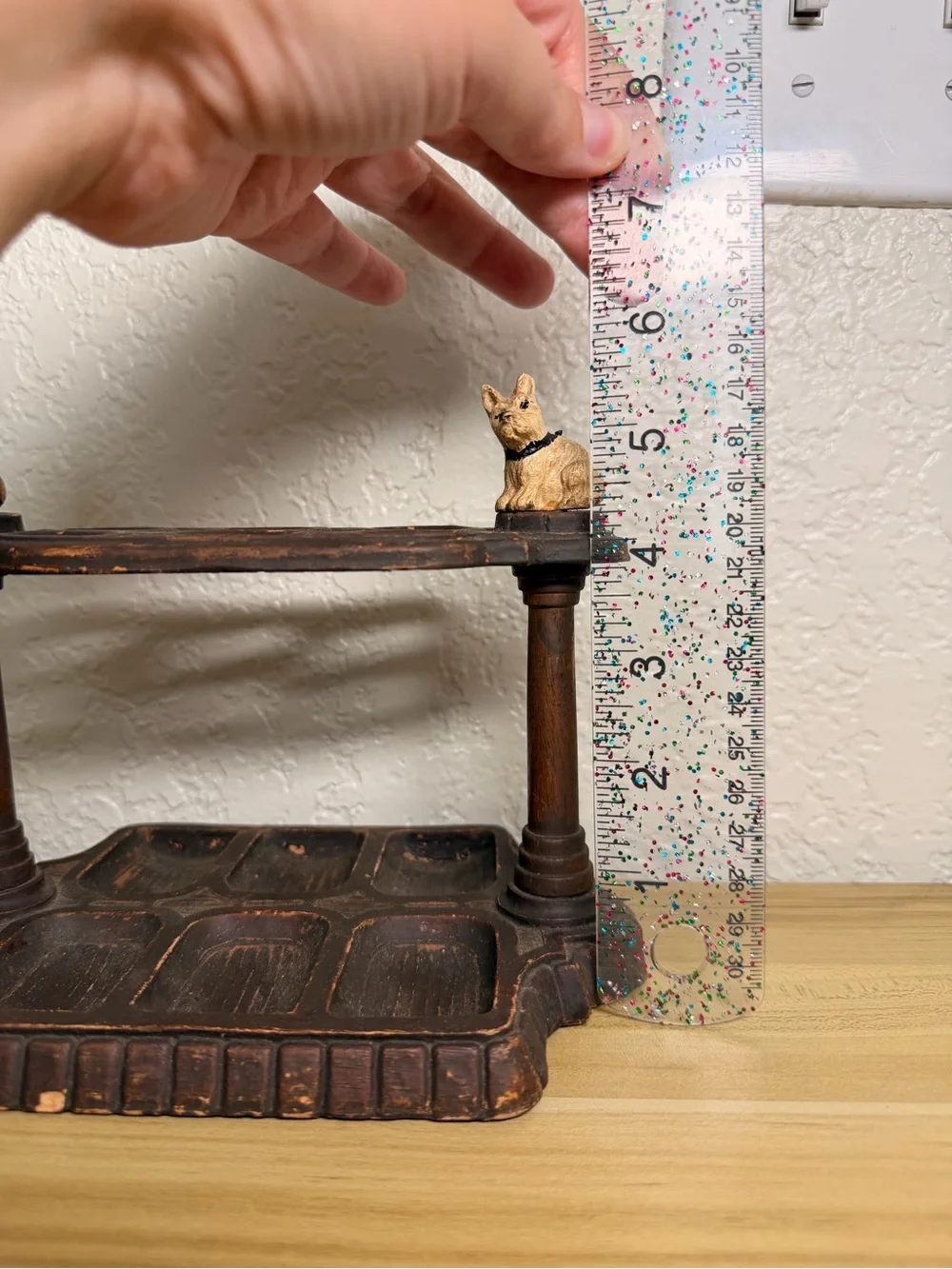 Vintage MCM Syroco Wood Pipe Cigar Holder Scottish Terrier Westie Dogs EUC